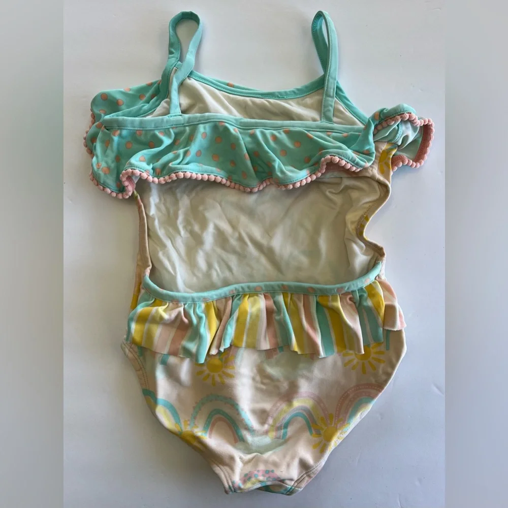Matilda Jane Dream Chasers Rainbow Groove Swimsuit Girls Size 6 Swim Pool Beach